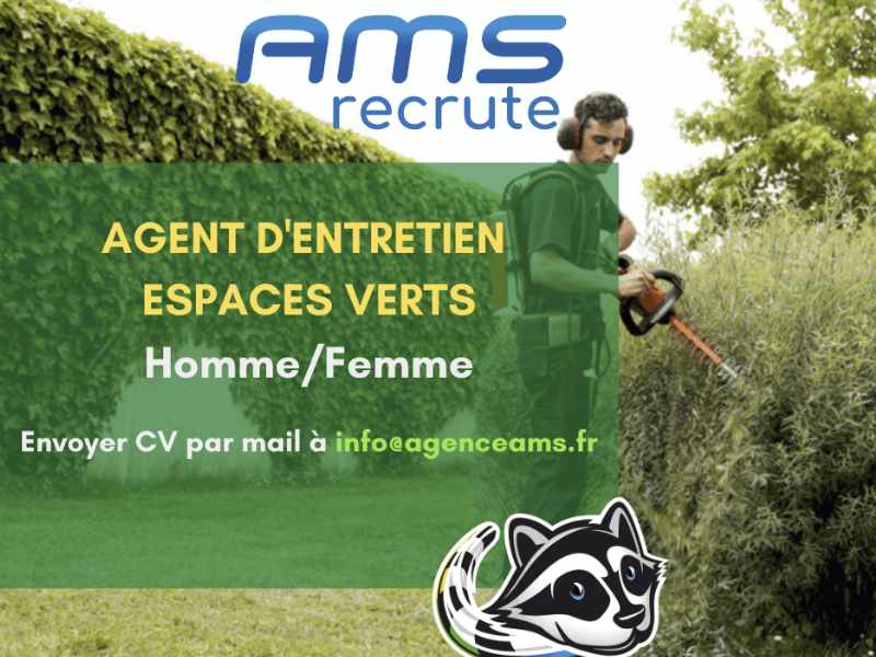 RECRUTEMENT AGENT D’ENTRETIEN ESPACES VERTS H/F