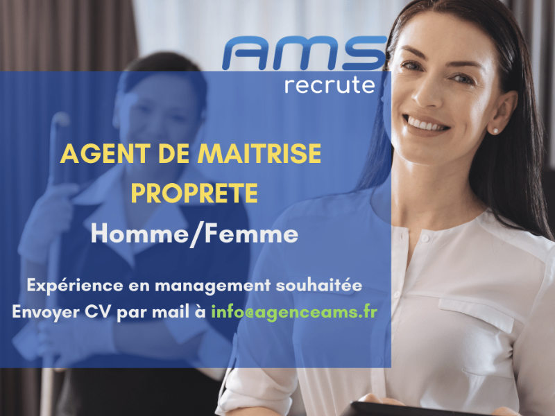 RECRUTEMENT AGENT DE MAITRISE PROPRETE H/F